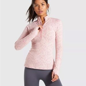 Gymshark Pink Quarter-Zip Sweatshirt